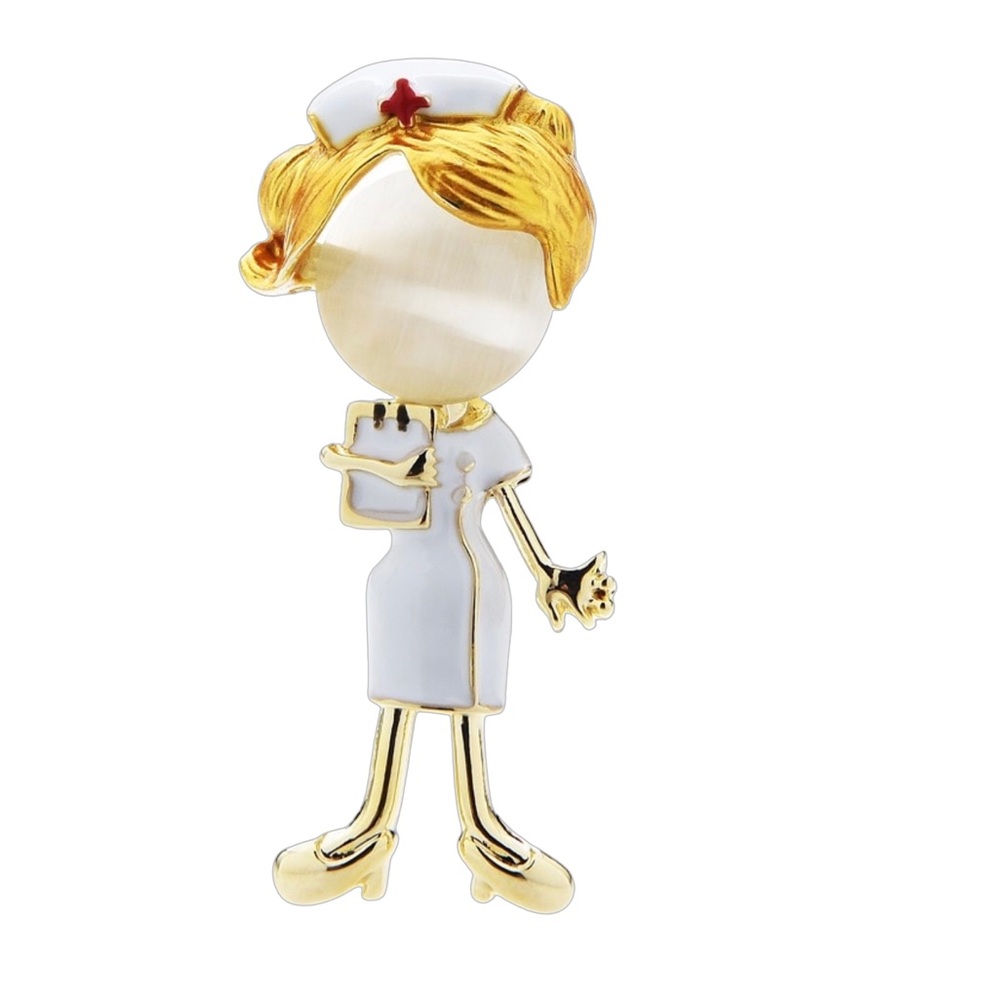 Opal Nurse Brooch